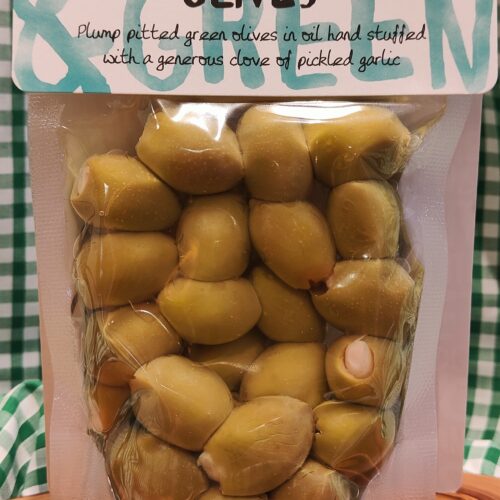 Silver & Green Garlic Stuffed Olives